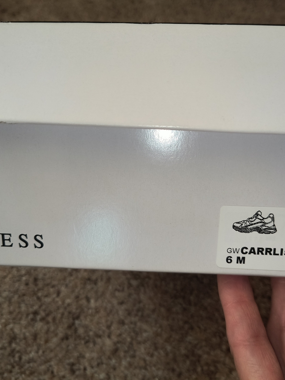 GUESS Chunky White Sneakers with Pink Accents - Picture 6 of 6